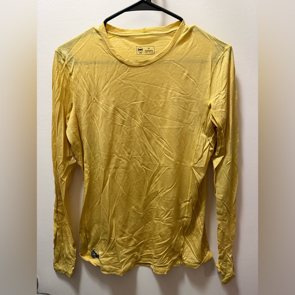 Janji Yellow Merino Long Sleeve Running Tee